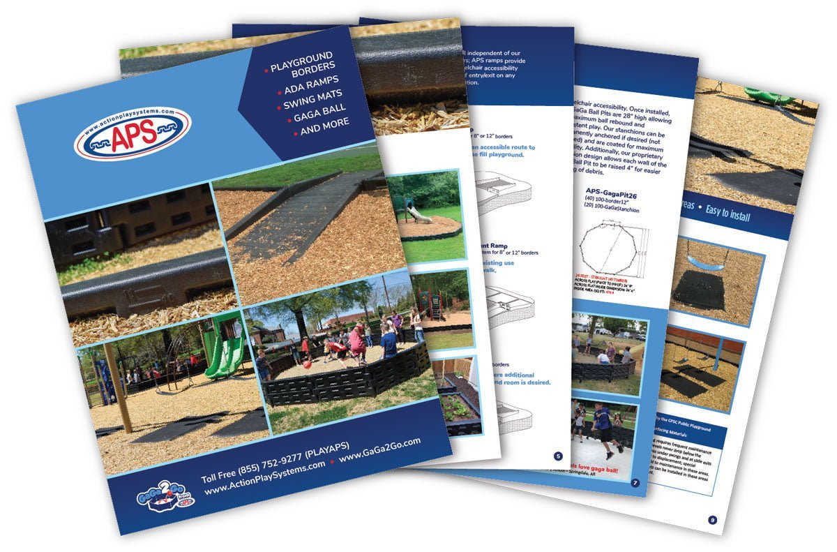 pages of catalog created for construction marketing