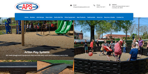 Action Play Systems website design